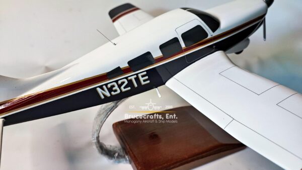 Model of Piper Saratoga II Aircraft with detailed craftsmanship.